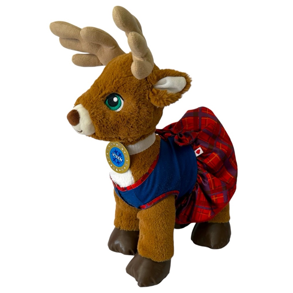 Build A Bear Workshop Vixen Stuffed Santa's REINDEER Rudolf Christmas Plush